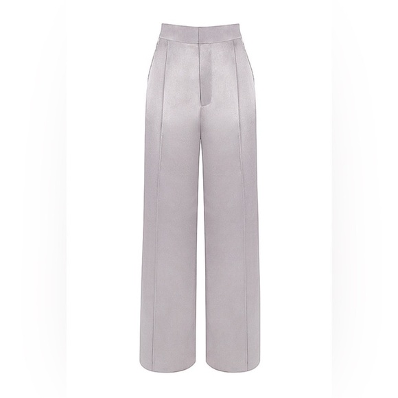 House of CB Alivia Loose Fit Trousers Pants in Silver size XS - Picture 4 of 7